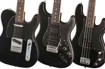 Specjalna edycja satynowych, czarnych gitar i basów Fender Noir