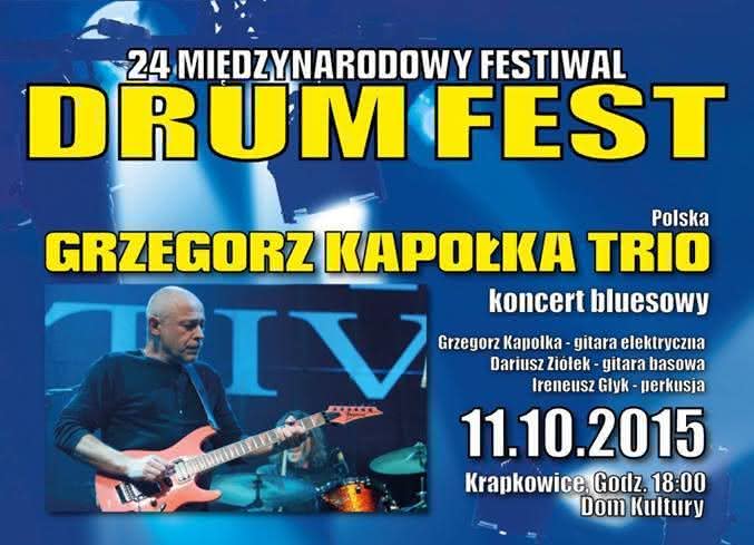 Drum Fest 2015: Grzegorz Kapołka Trio już w niedzielę