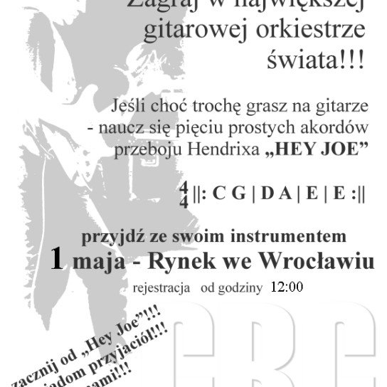 Informacje dla gitarowych rekordzistów