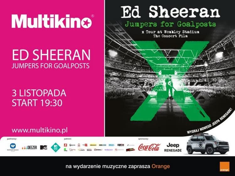 Ed Sheeran ponownie w Multikinie