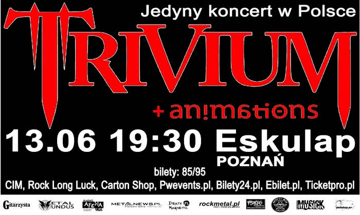 Trivium w Poznaniu już za tydzień