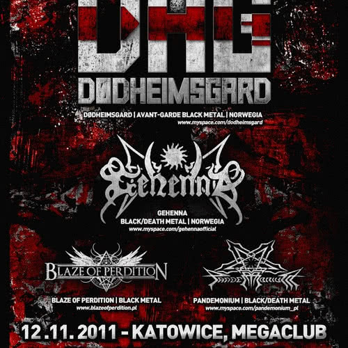 Koncert Dodheimsgard i Gehenna za trzy tygodnie