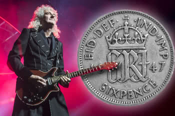 Dlaczego Brian May gra monetą?