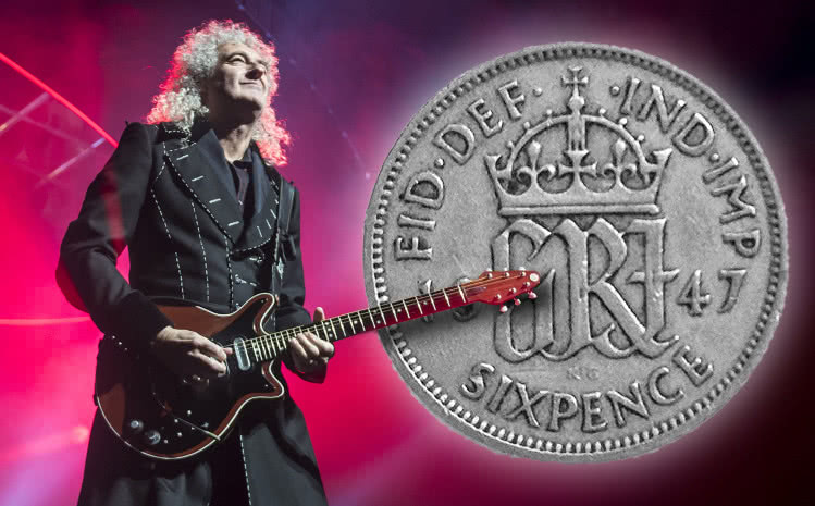 Dlaczego Brian May gra monetą?