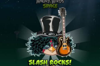 Slash w Angry Birds Space