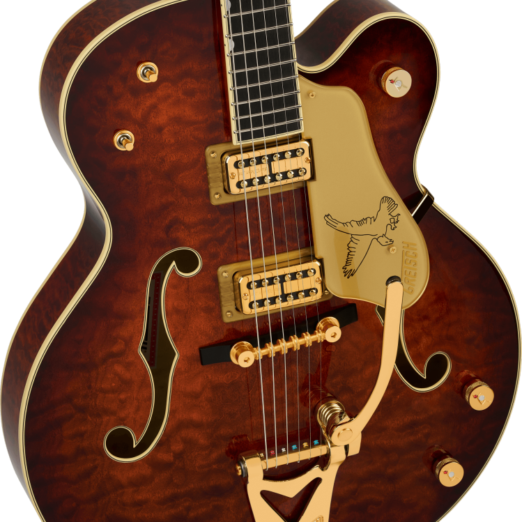 Gretsch Quilt Classic Falcon – limitowana edycja w wykończeniu Forge Glow