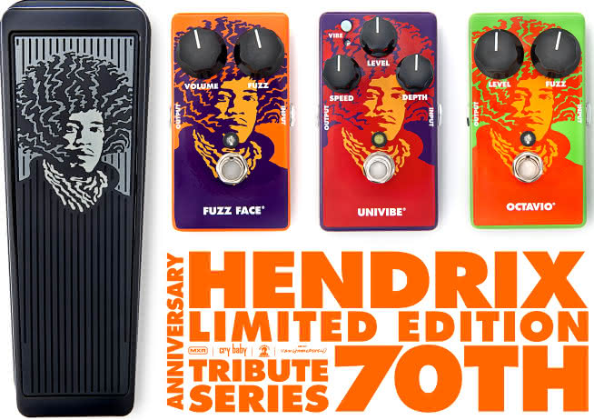 Dunlop Hendrix Limited Edition Cry Baby, Fuzz Face, Univibe i Octavio