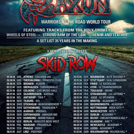 Saxon i Skid Row zagrają w Warszawie
