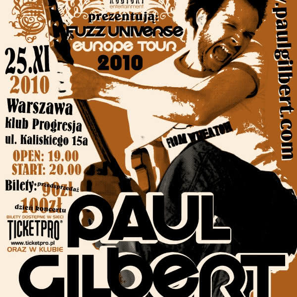 Paul Gilbert już jutro na jedynym koncercie w Polsce