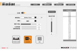 Edytor Mooer Studio umożliwia zmiany wszelkich parametrów oraz zapisanie ustawień i presetów w pamięci oraz na komputerze.