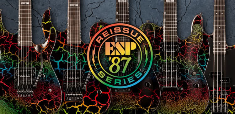 ESP LTD '87 Reissue Series Rainbow Crackle