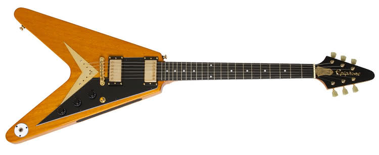 ギター Epiphone 1958 Korina Flying V Epiphone 1958 Korina Flying V Aged Natural - Ceny i opinie
