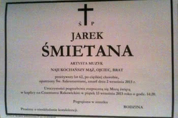 Pogrzeb Jarosława Śmietany