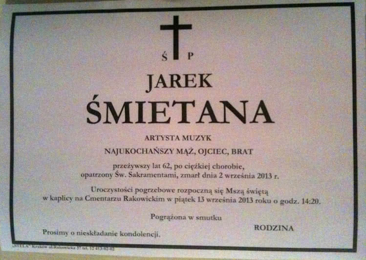 Pogrzeb Jarosława Śmietany