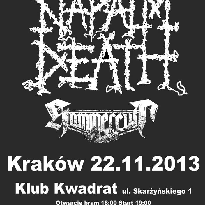 Napalm Death na trzech koncertach w Polsce