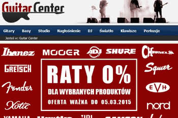 Raty 0 % w Guitar Center