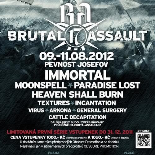 Brutal Assault 2012 - kolejne kapele