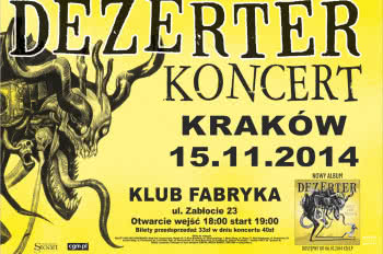Teledysk i zapowiedź koncertu Dezerter w Krakowie