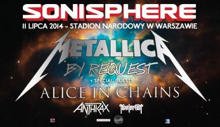 Alice in Chains, Anthrax i Kvelertak na Sonisphere 2014