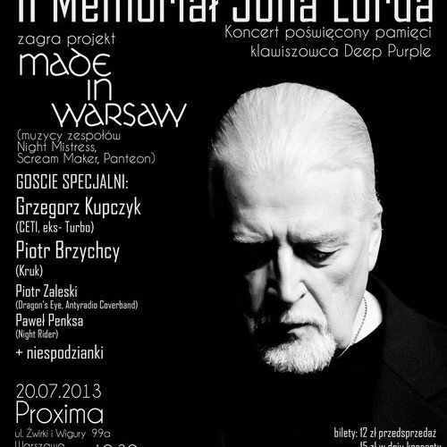 II Memoriał Jona Lorda w lipcu w Warszawie