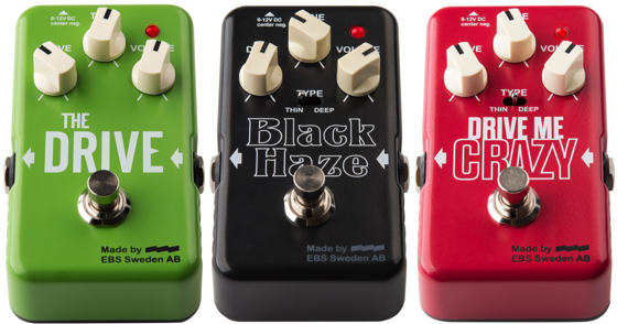 Black Haze, Drive Me Crazy i The Drive - trzy nowe analogowe stompboxy EBS
