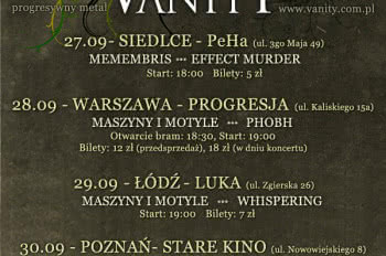 Vanity w trasie po Polsce