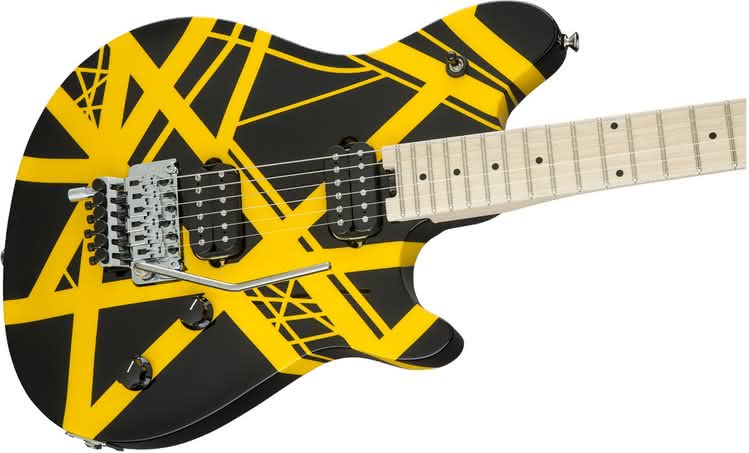 EVH Wolfgang Special Striped Black and Yellow