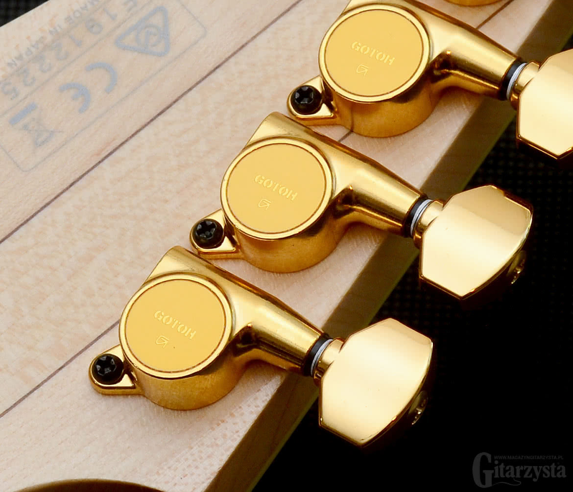 Na główce znalazły się precyzyjnie działające, złote klucze renomowanej marki Gotoh.