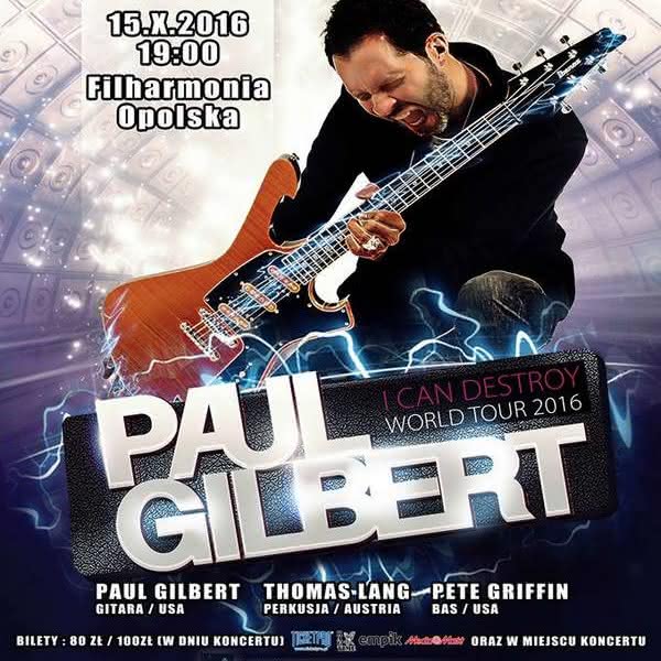 Paul Gilbert na koncertach w Polsce!