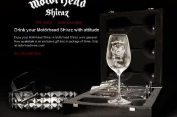 Kieliszki do wina z logiem Motorhead